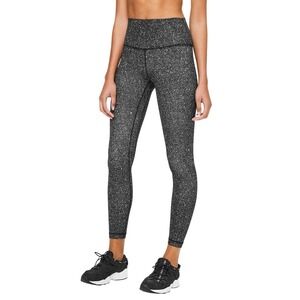 Lululemon Align Pant II 25" Legging 4 Luminesce Splatter Ice Grey Black W5BE8